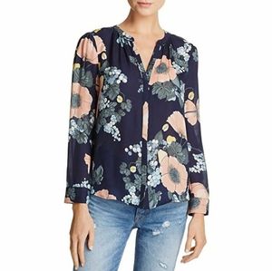 Joie Amarant Floral Print Long Sleeve Silk Blouse Size XS Feminine Bloomcore